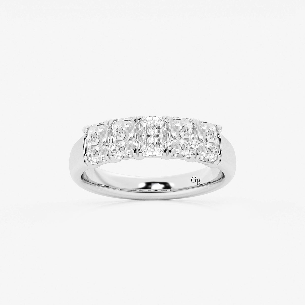 GWA146 - product video for 1 5/8 ctw Radiant Lab Grown Diamond Five-Stone Anniversary Band