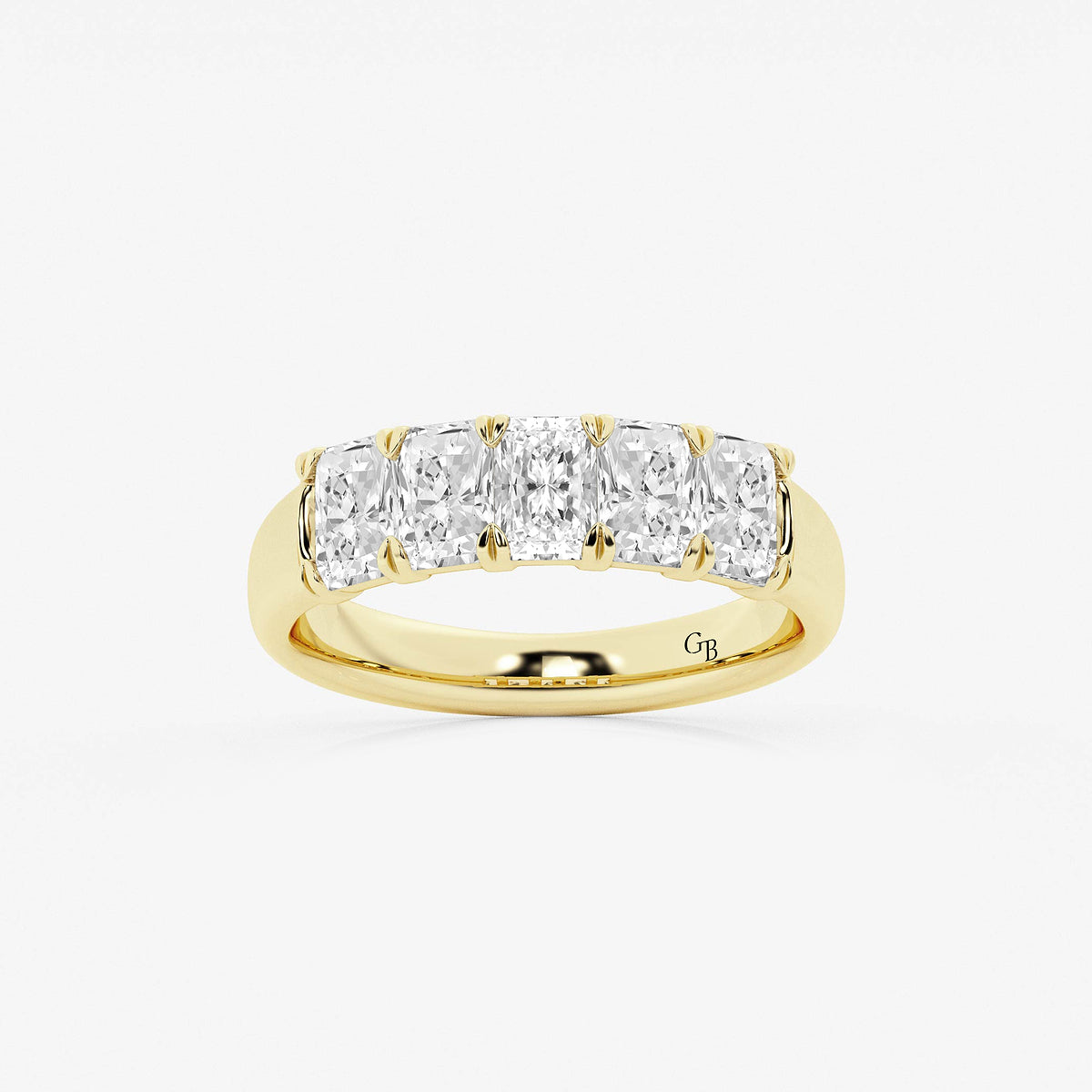 GWA146 - product video for 1 5/8 ctw Radiant Lab Grown Diamond Five-Stone Anniversary Band