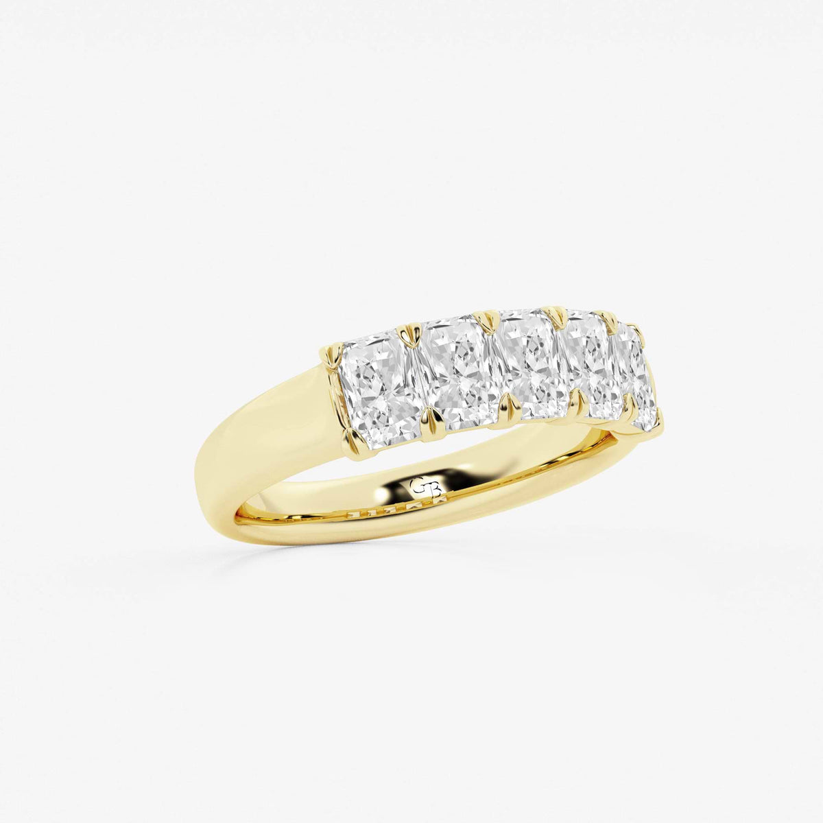 GWA146 - Additional Image 1 for  1 5/8 ctw Radiant Lab Grown Diamond Five-Stone Anniversary Band