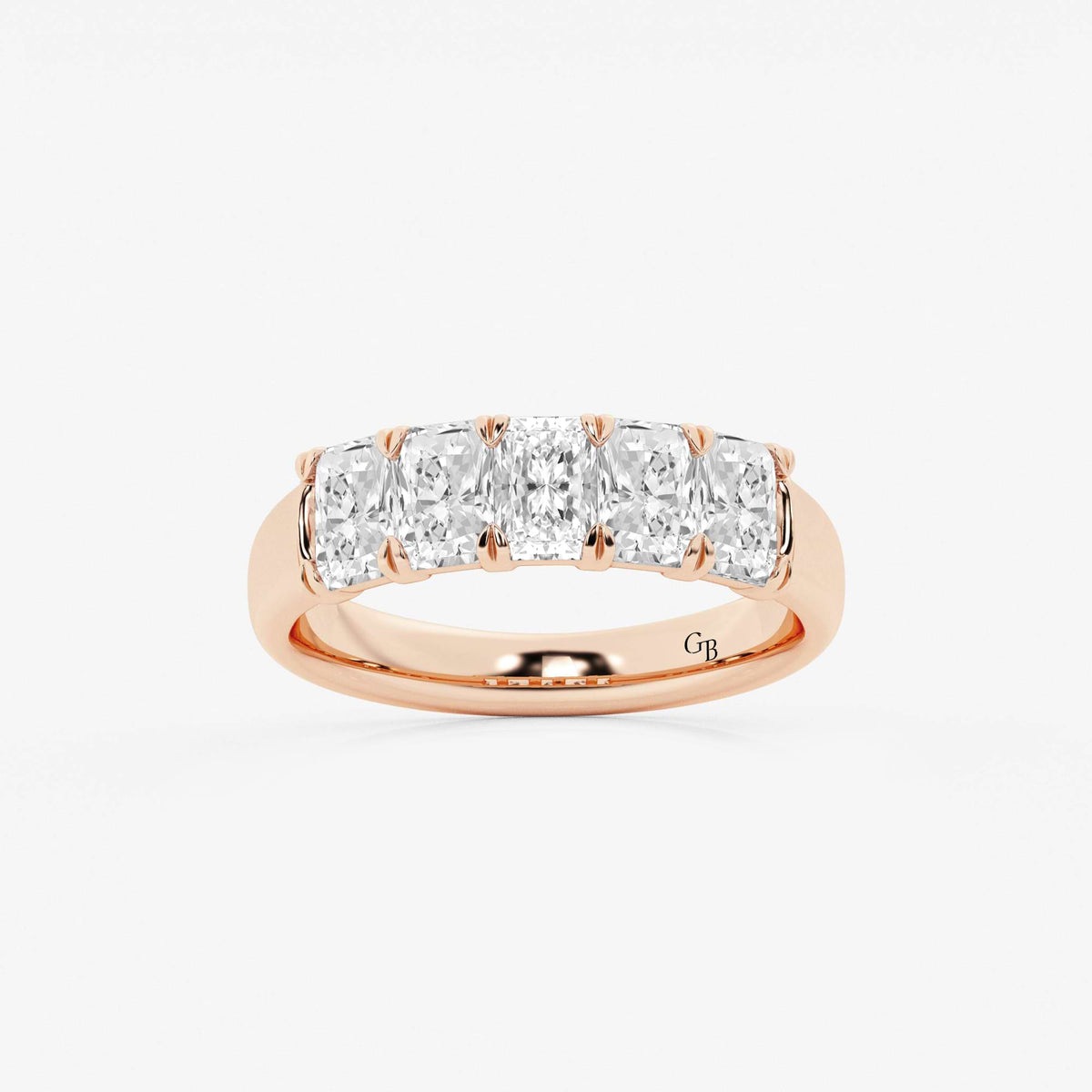 GWA146 - 1 5/8 ctw Radiant Lab Grown Diamond Five-Stone Anniversary Band