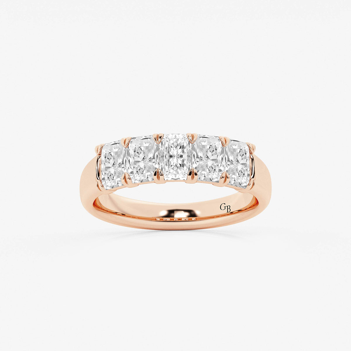 GWA146 - product video for 1 5/8 ctw Radiant Lab Grown Diamond Five-Stone Anniversary Band
