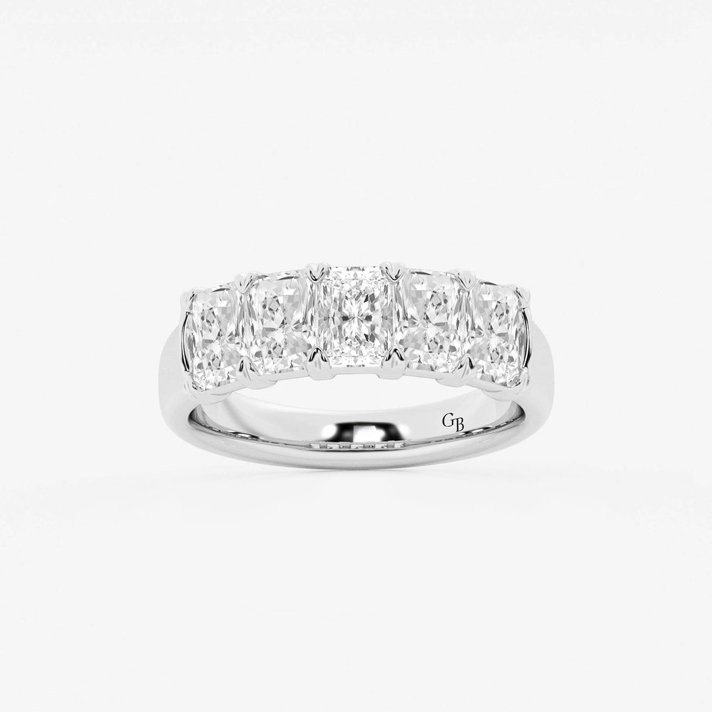 GWA146 - 2 3/8 ctw Radiant Lab Grown Diamond Five-Stone Anniversary Band