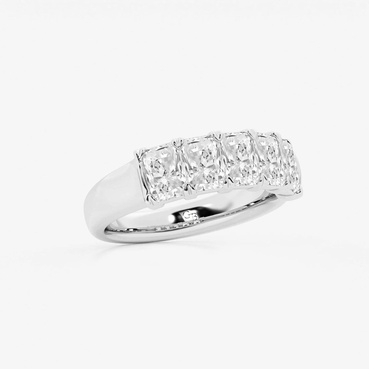 GWA146 - Additional Image 1 for  2 3/8 ctw Radiant Lab Grown Diamond Five-Stone Anniversary Band