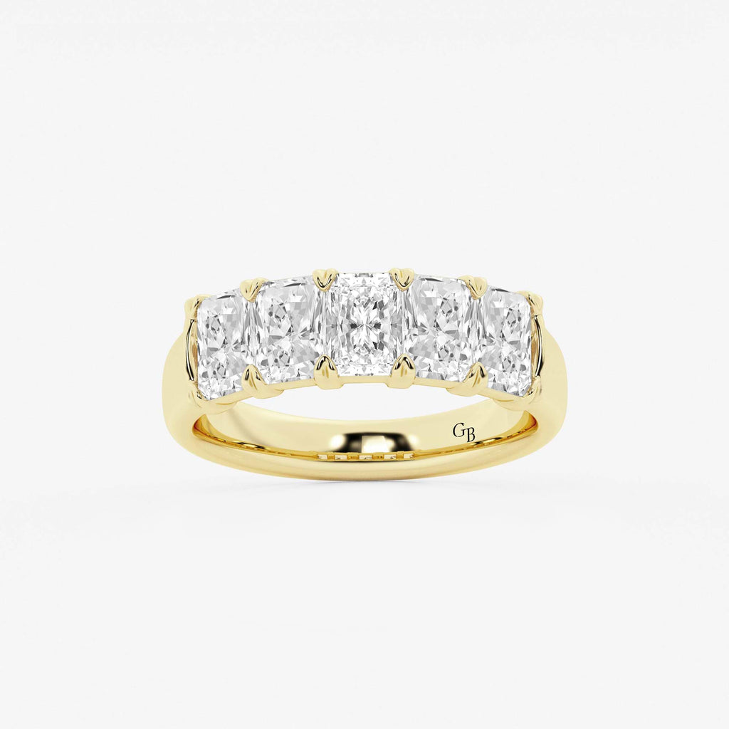 GWA146 - 2 3/8 ctw Radiant Lab Grown Diamond Five-Stone Anniversary Band