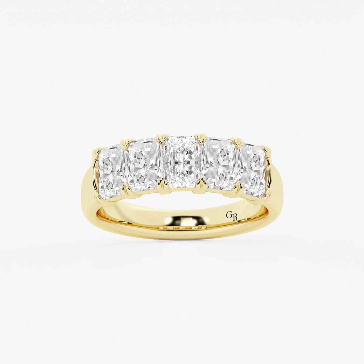 GWA146 - 2 3/8 ctw Radiant Lab Grown Diamond Five-Stone Anniversary Band