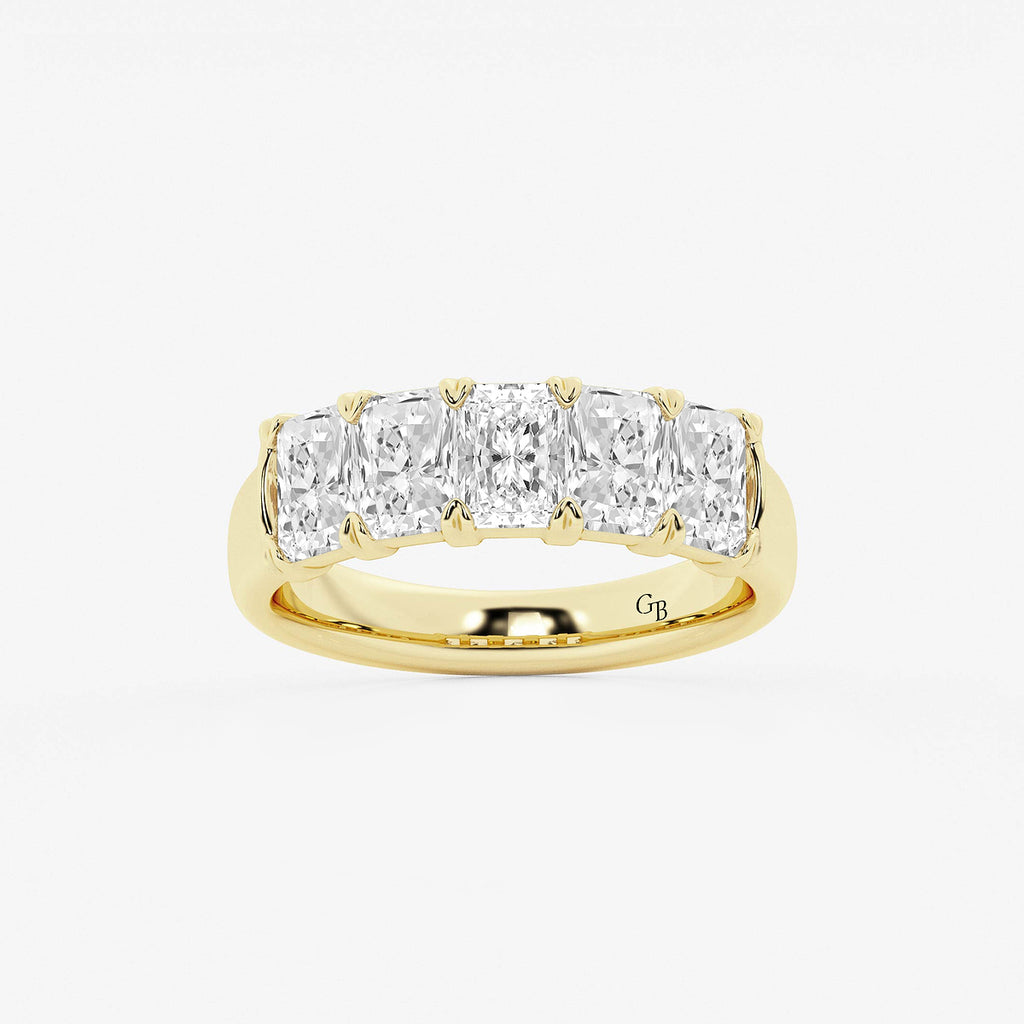 GWA146 - product video for 2 3/8 ctw Radiant Lab Grown Diamond Five-Stone Anniversary Band