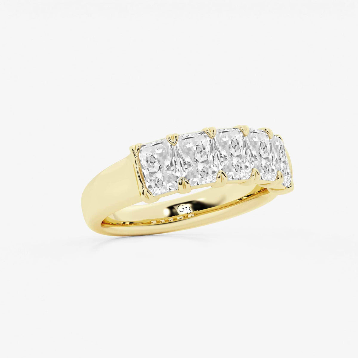 GWA146 - Additional Image 1 for  2 3/8 ctw Radiant Lab Grown Diamond Five-Stone Anniversary Band