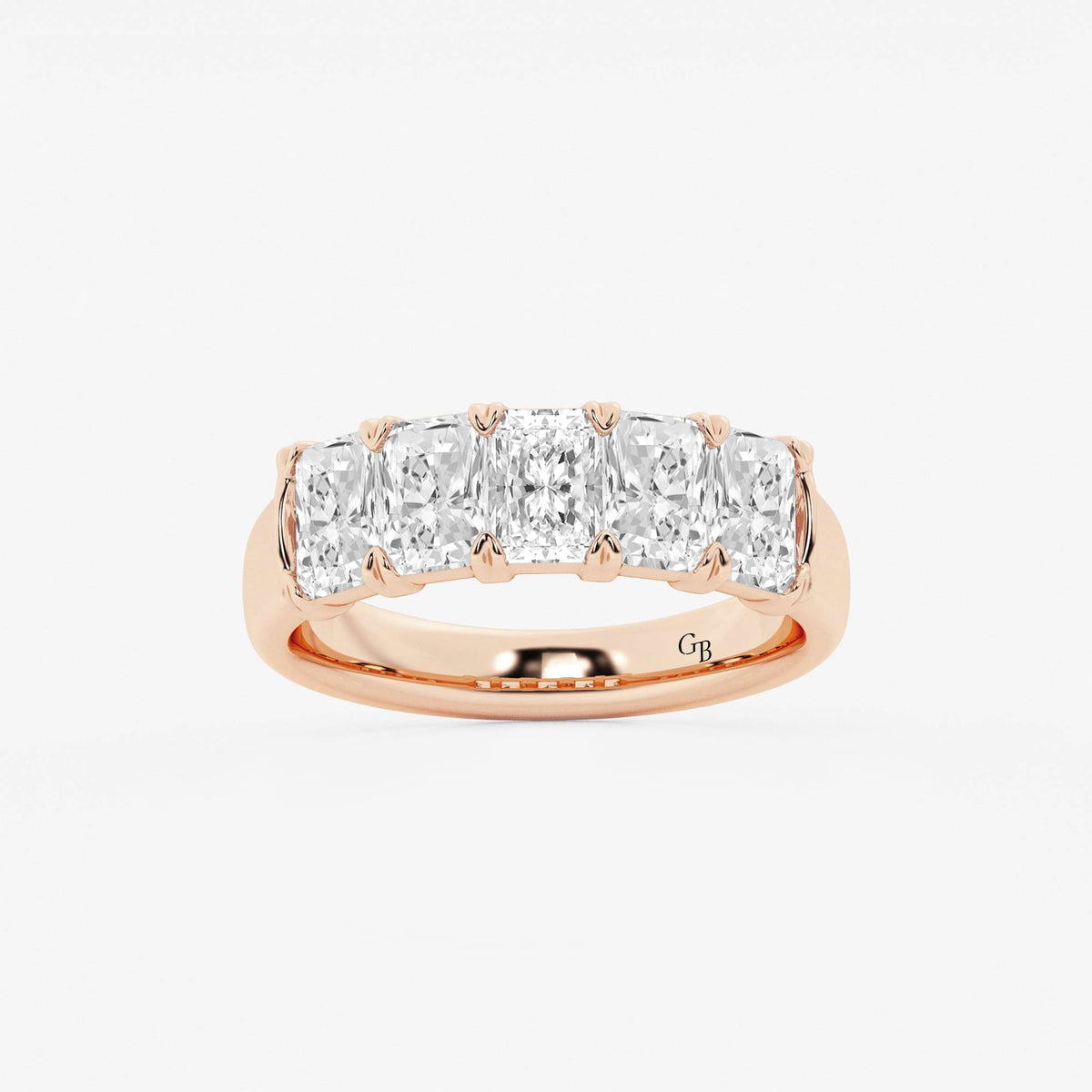 GWA146 - 2 3/8 ctw Radiant Lab Grown Diamond Five-Stone Anniversary Band