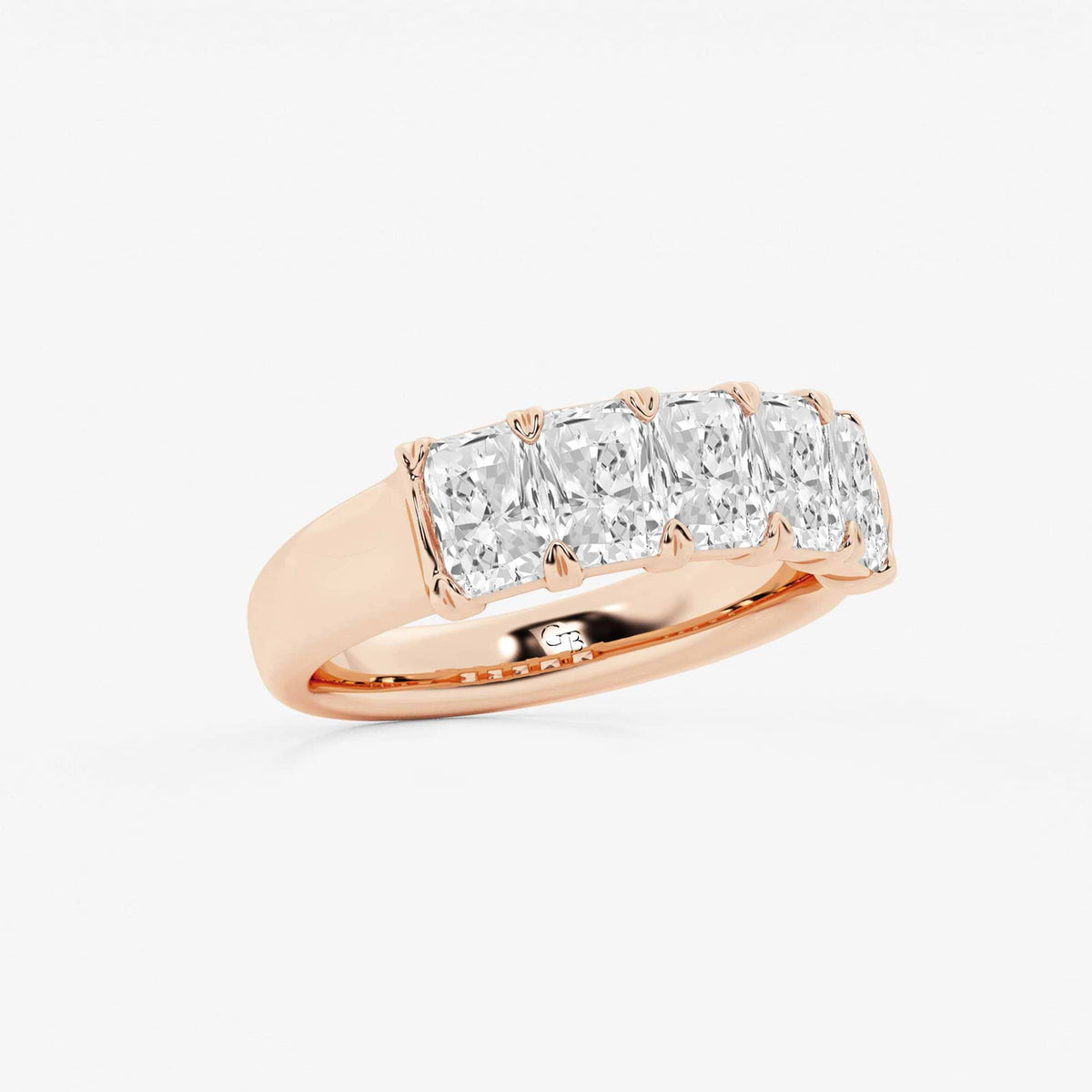 GWA146 - Additional Image 1 for  2 3/8 ctw Radiant Lab Grown Diamond Five-Stone Anniversary Band