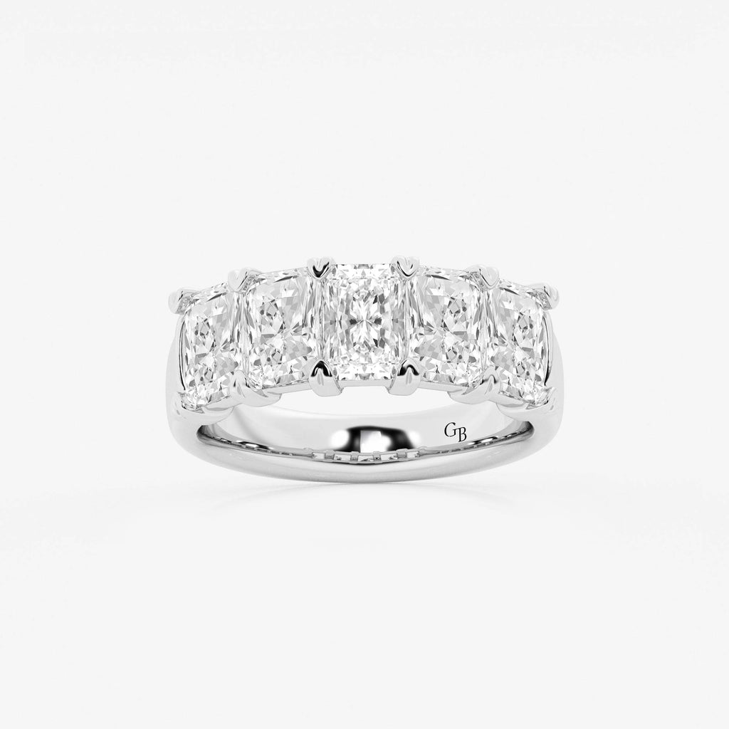 GWA146 - 3 ctw Radiant Lab Grown Diamond Five-Stone Anniversary Band