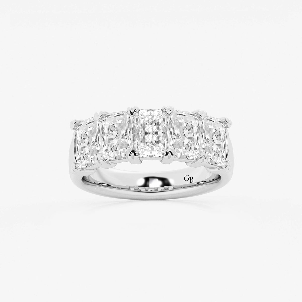 GWA146 - 3 ctw Radiant Lab Grown Diamond Five-Stone Anniversary Band