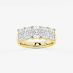 GWA146 - 3 ctw Radiant Lab Grown Diamond Five-Stone Anniversary Band