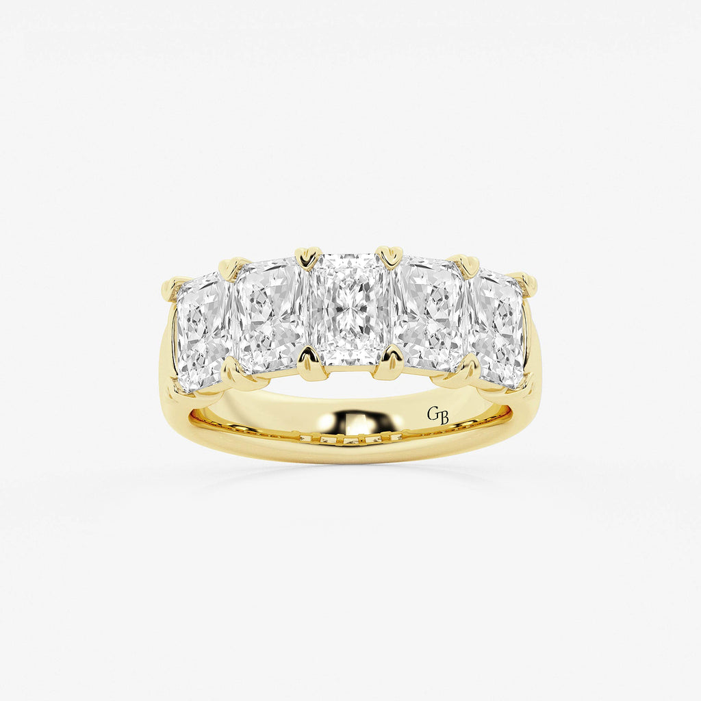 GWA146 - product video for 3 ctw Radiant Lab Grown Diamond Five-Stone Anniversary Band