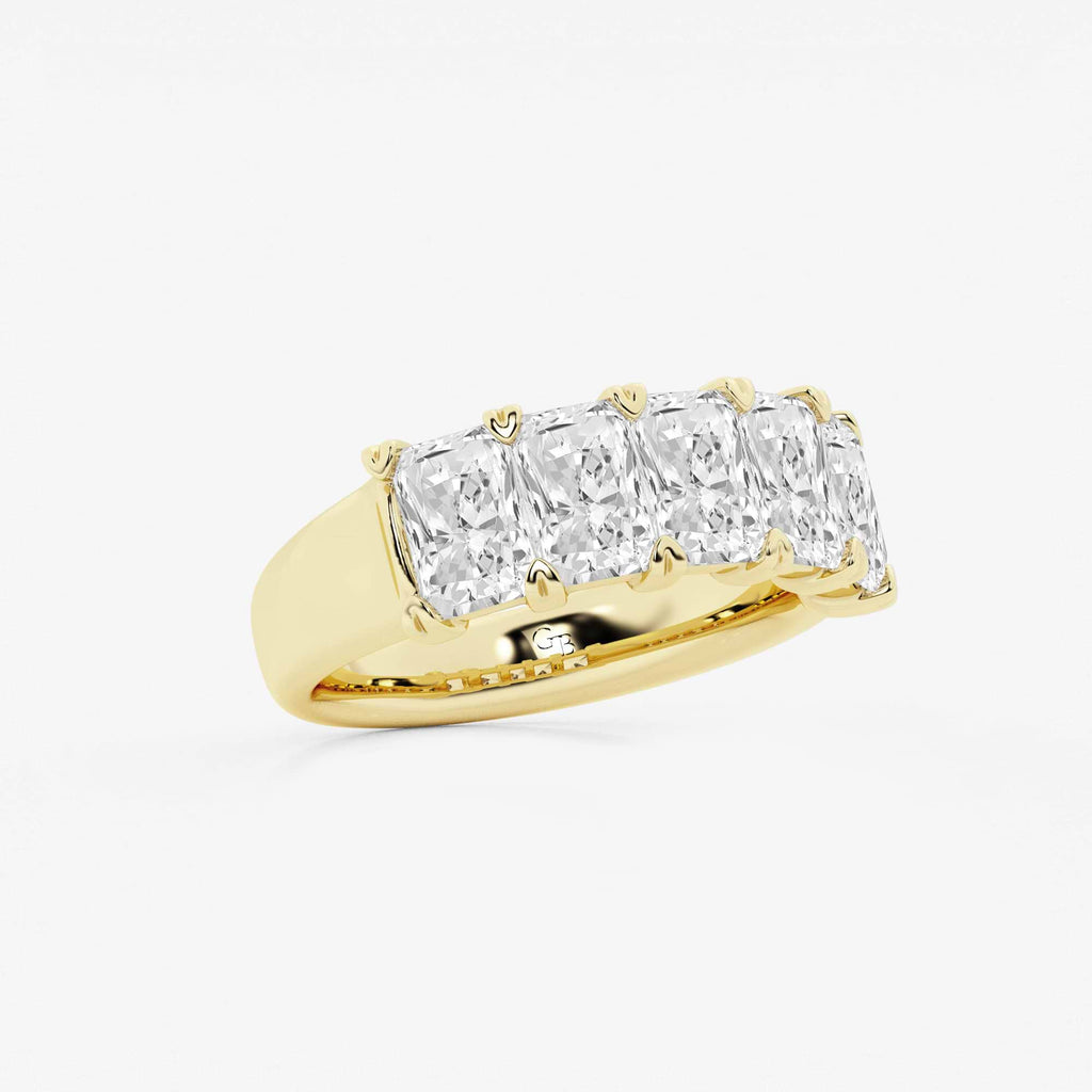GWA146 - Additional Image 1 for  3 ctw Radiant Lab Grown Diamond Five-Stone Anniversary Band