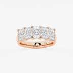 GWA146 - 3 ctw Radiant Lab Grown Diamond Five-Stone Anniversary Band