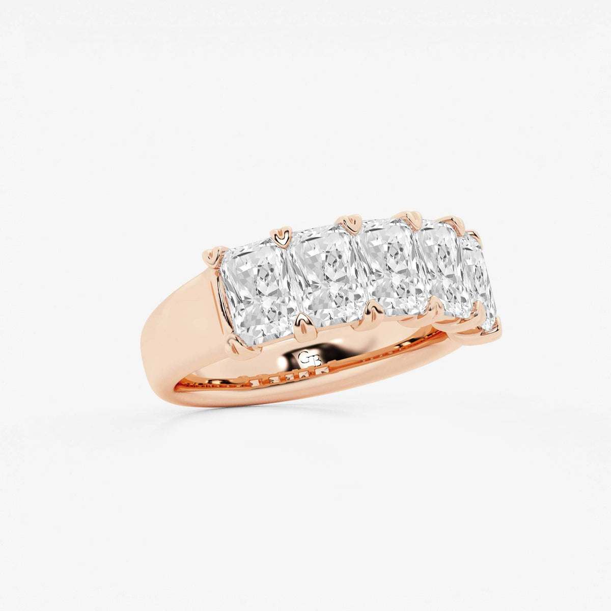 GWA146 - Additional Image 1 for  3 ctw Radiant Lab Grown Diamond Five-Stone Anniversary Band
