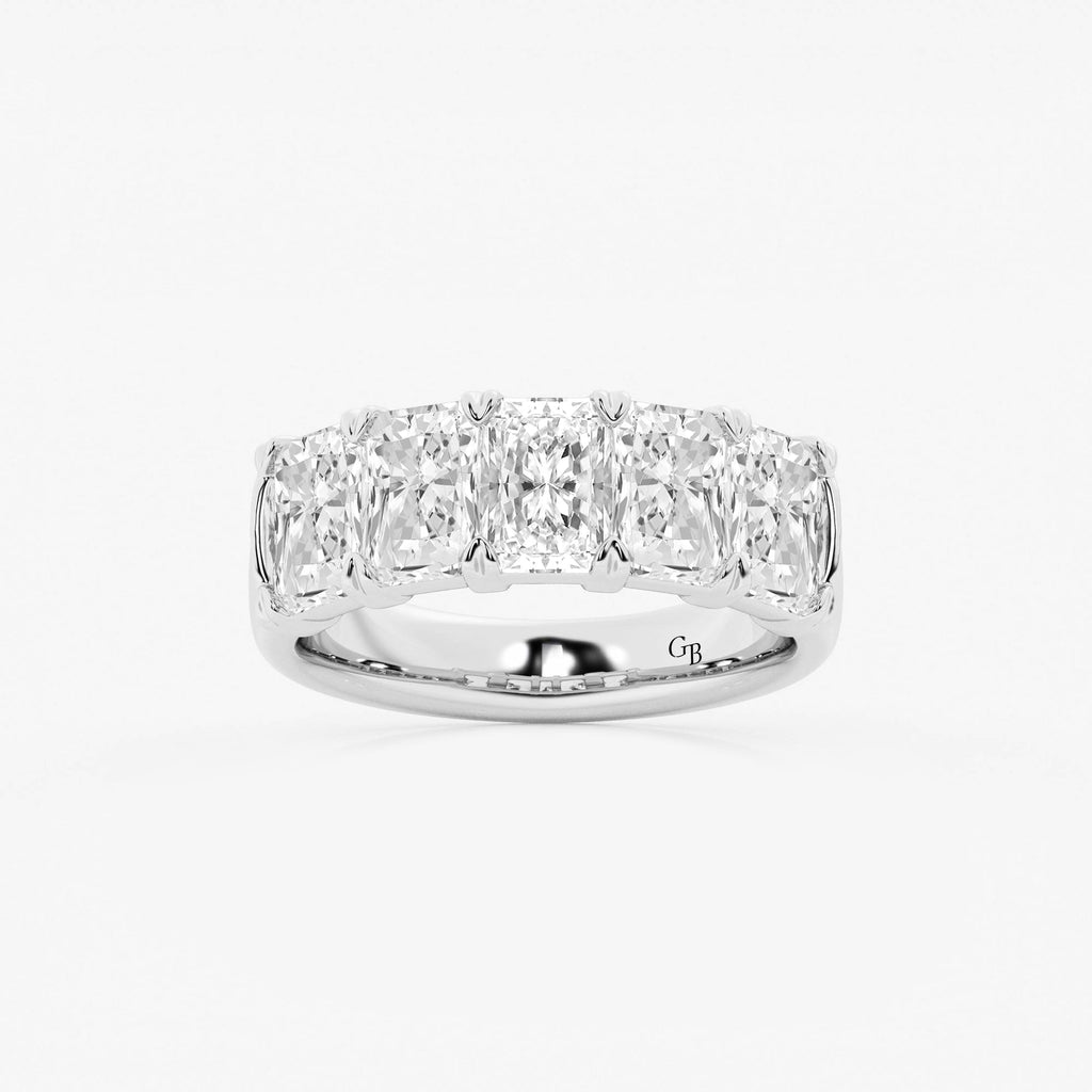 GWA146 - 4 ctw Radiant Lab Grown Diamond Five-Stone Anniversary Band