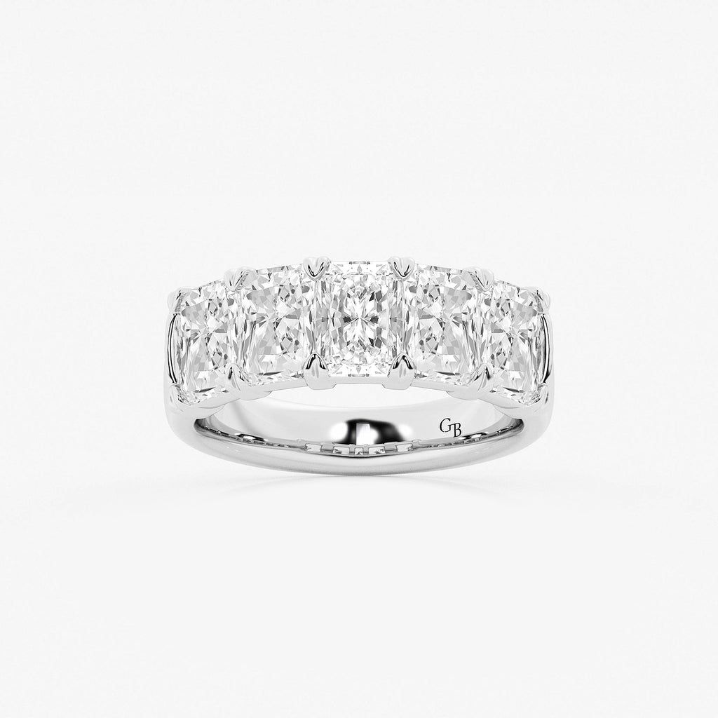 GWA146 - product video for 4 ctw Radiant Lab Grown Diamond Five-Stone Anniversary Band