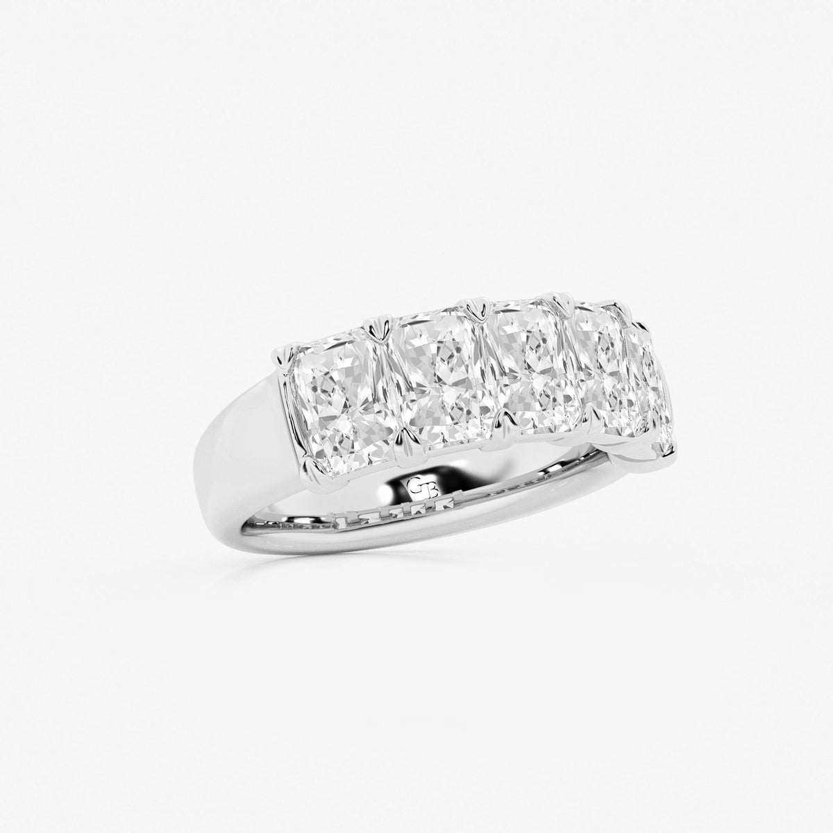 GWA146 - Additional Image 1 for  4 ctw Radiant Lab Grown Diamond Five-Stone Anniversary Band