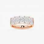 GWA146 - 4 ctw Radiant Lab Grown Diamond Five-Stone Anniversary Band