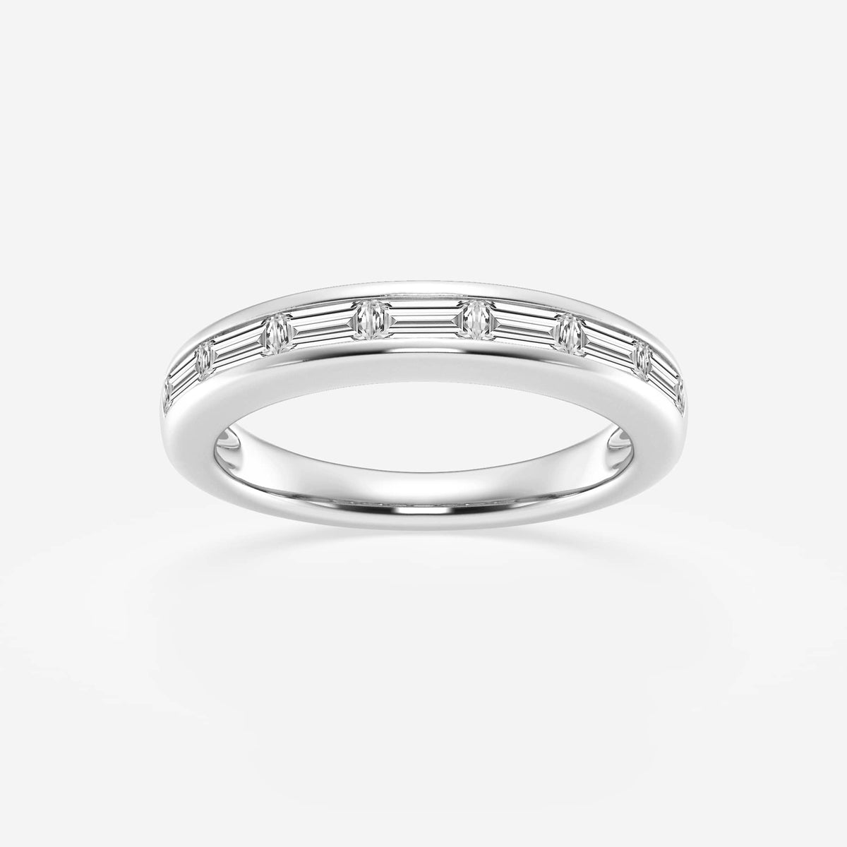 GWA148 - 3/4 ctw Baguette Lab Grown Diamond Seven Stone Anniversary Band