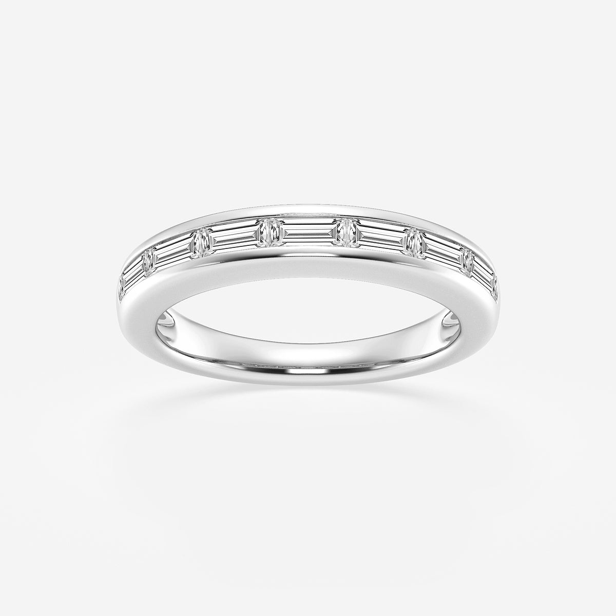 GWA148 - product video for 3/4 ctw Baguette Lab Grown Diamond Seven Stone Anniversary Band