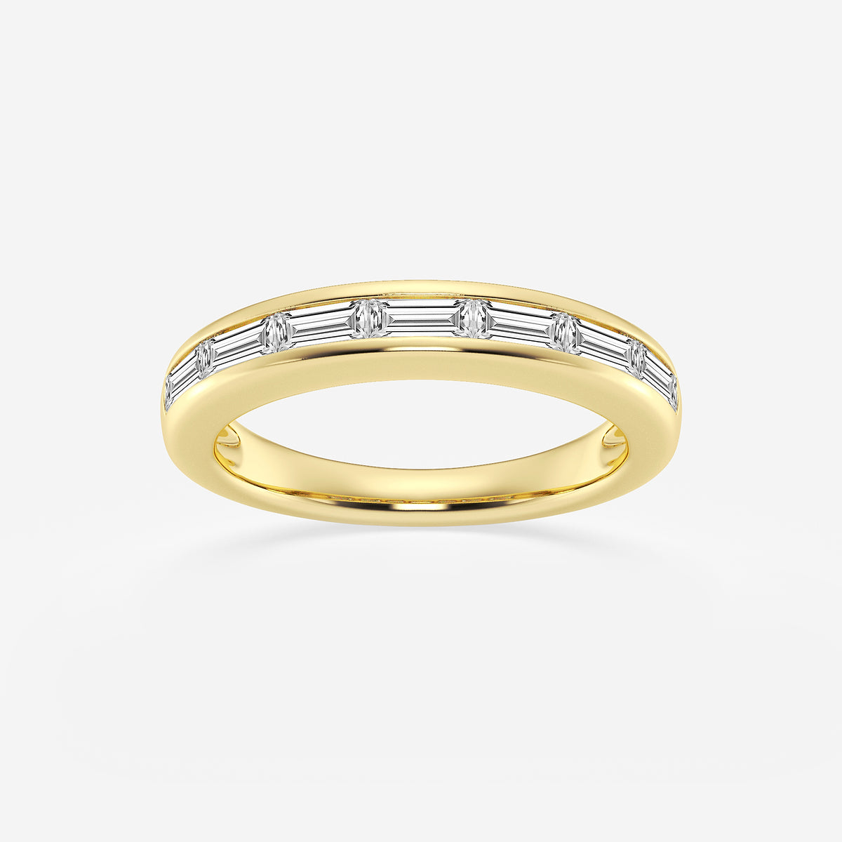 GWA148 - product video for 3/4 ctw Baguette Lab Grown Diamond Seven Stone Anniversary Band