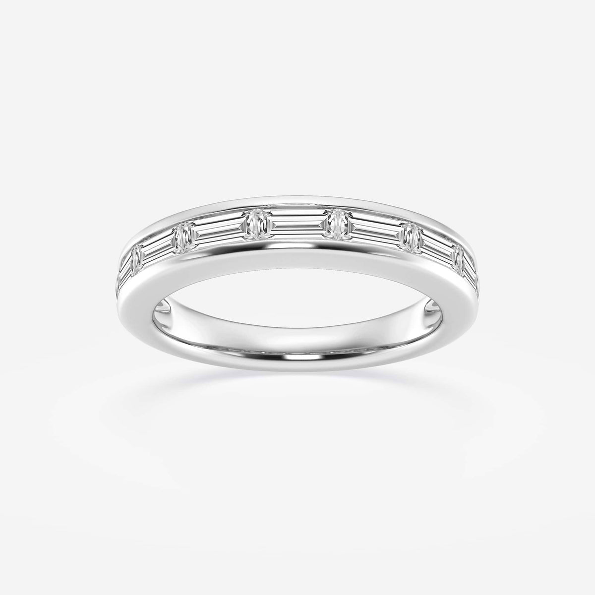 GWA148 - 1 ctw Baguette Lab Grown Diamond Seven Stone Anniversary Band