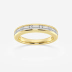 GWA148 - 1 ctw Baguette Lab Grown Diamond Seven Stone Anniversary Band