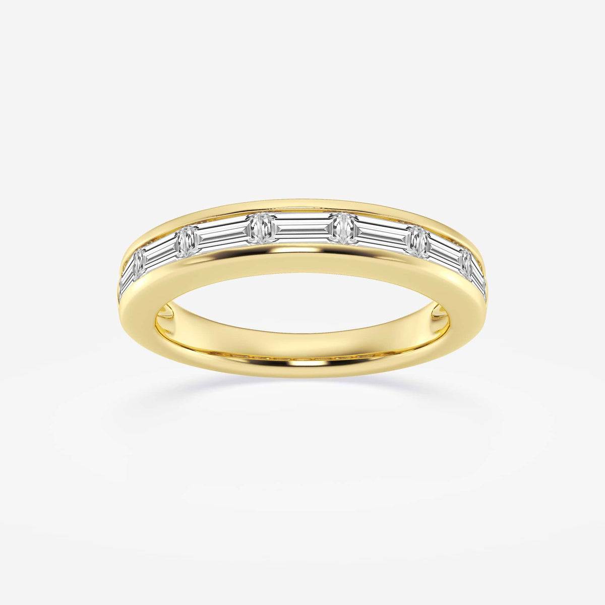 GWA148 - 1 ctw Baguette Lab Grown Diamond Seven Stone Anniversary Band