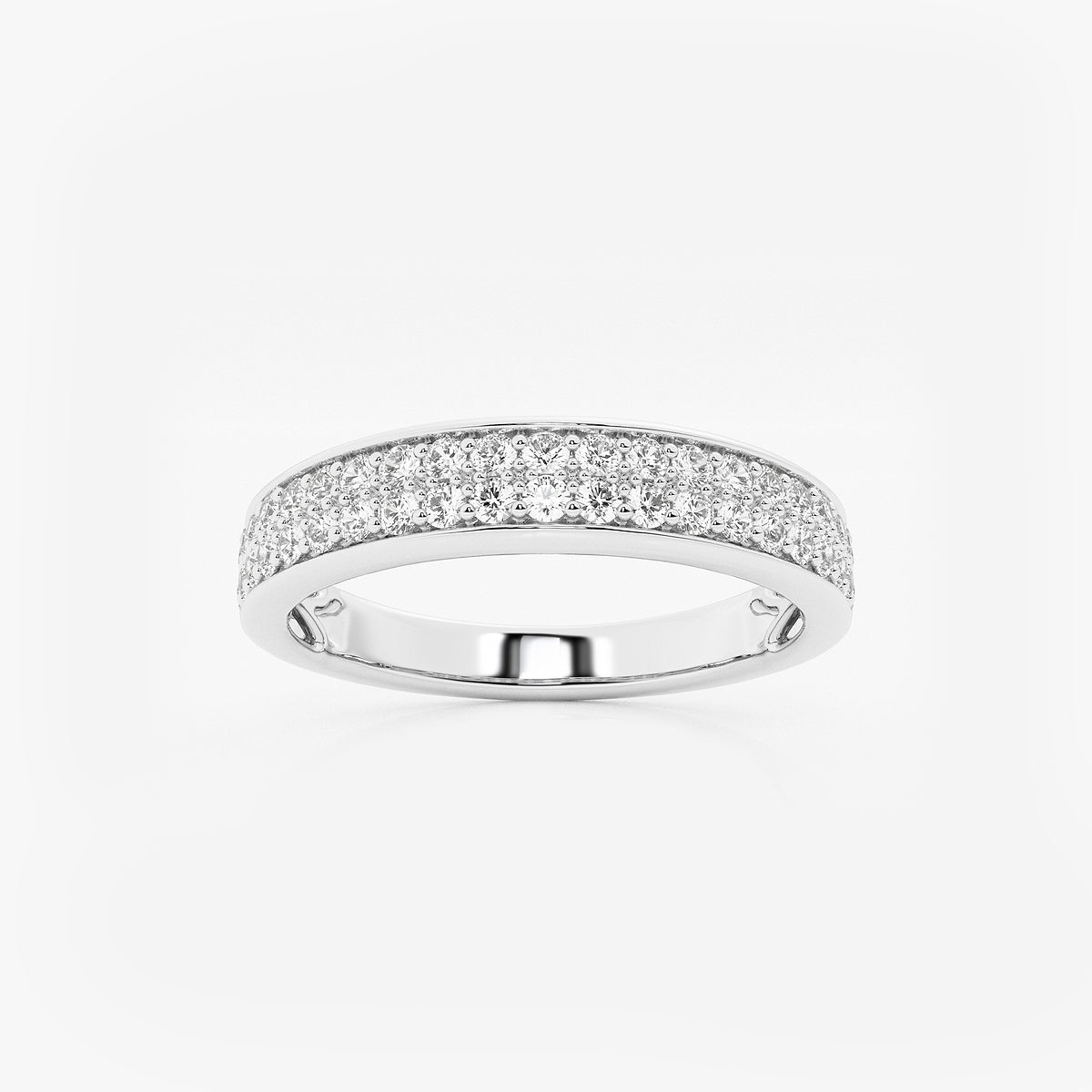 GWA149 - product video for 2/5 ctw Round Lab Grown Diamond Double Row Wedding Band