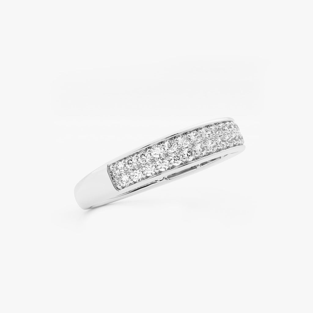 GWA149 - Additional Image 1 for  2/5 ctw Round Lab Grown Diamond Double Row Wedding Band