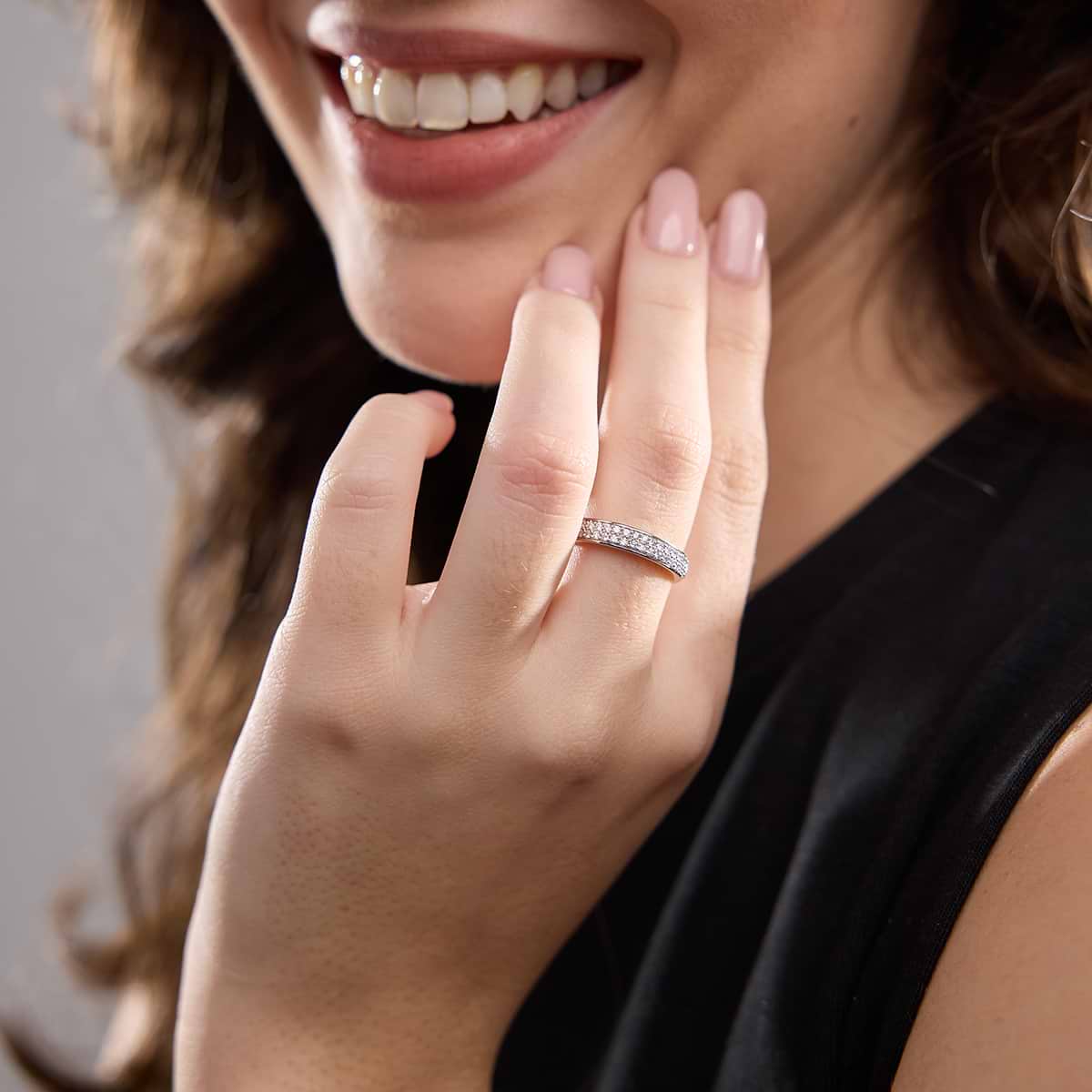 GWA149 - Additional Image 2 for  2/5 ctw Round Lab Grown Diamond Double Row Wedding Band