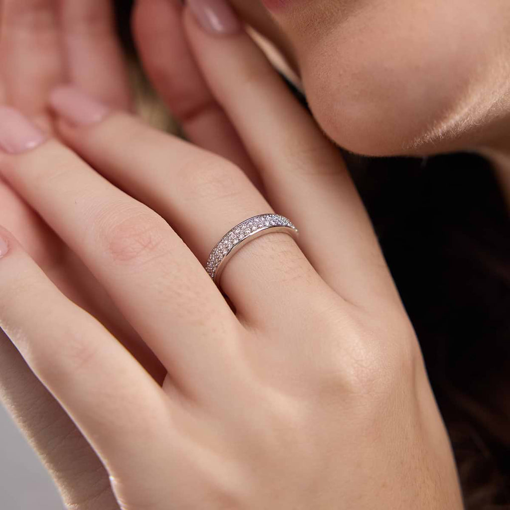 GWA149 - Additional Image 3 for  2/5 ctw Round Lab Grown Diamond Double Row Wedding Band