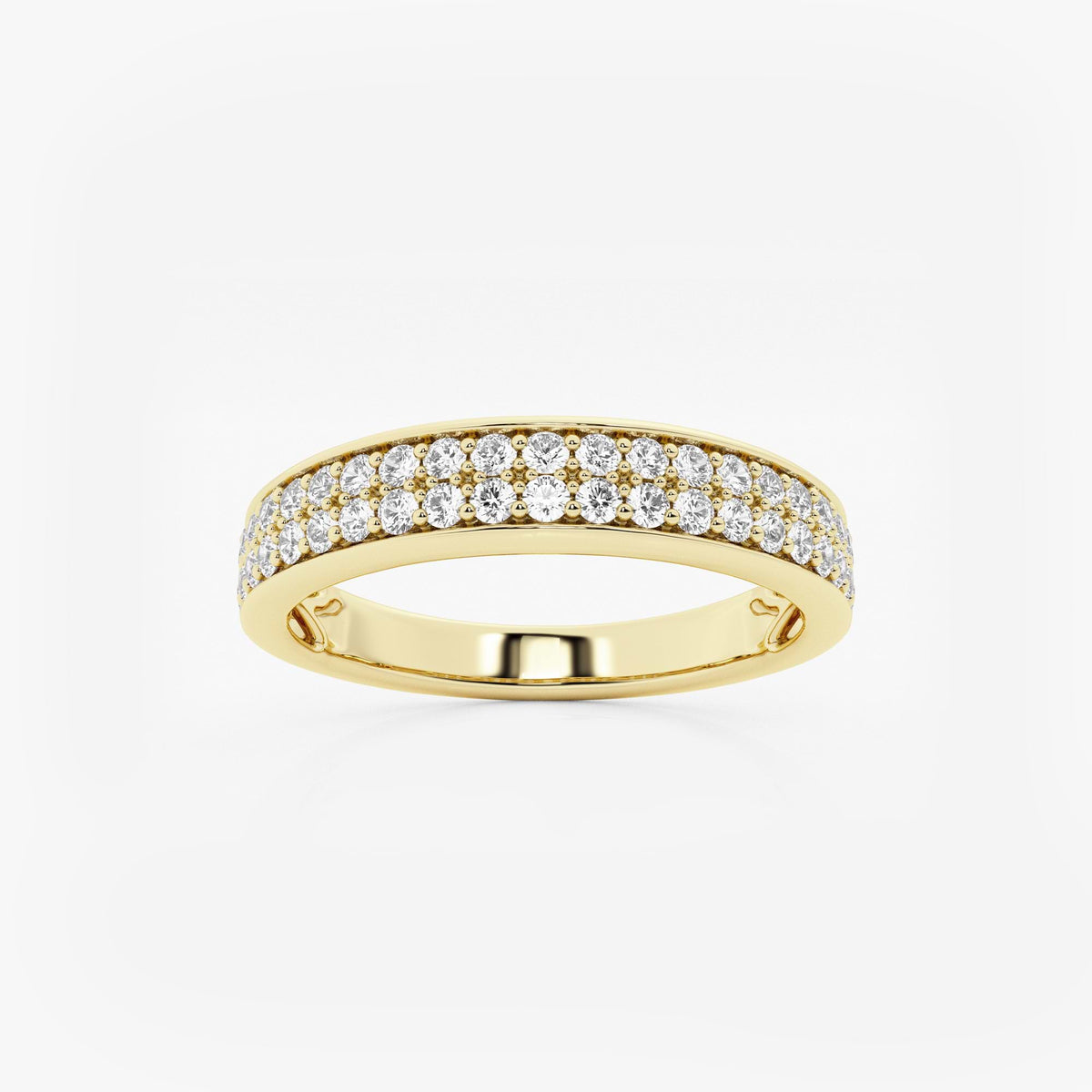GWA149 - 2/5 ctw Round Lab Grown Diamond Double Row Wedding Band