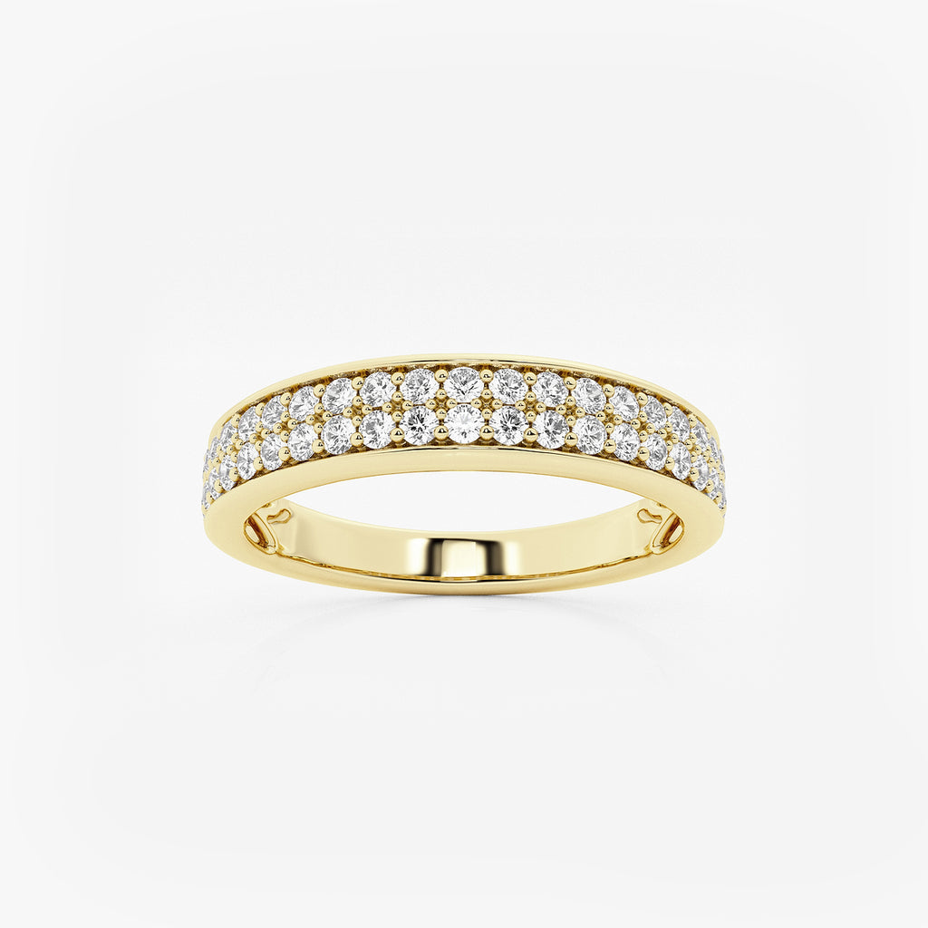 GWA149 - product video for 2/5 ctw Round Lab Grown Diamond Double Row Wedding Band