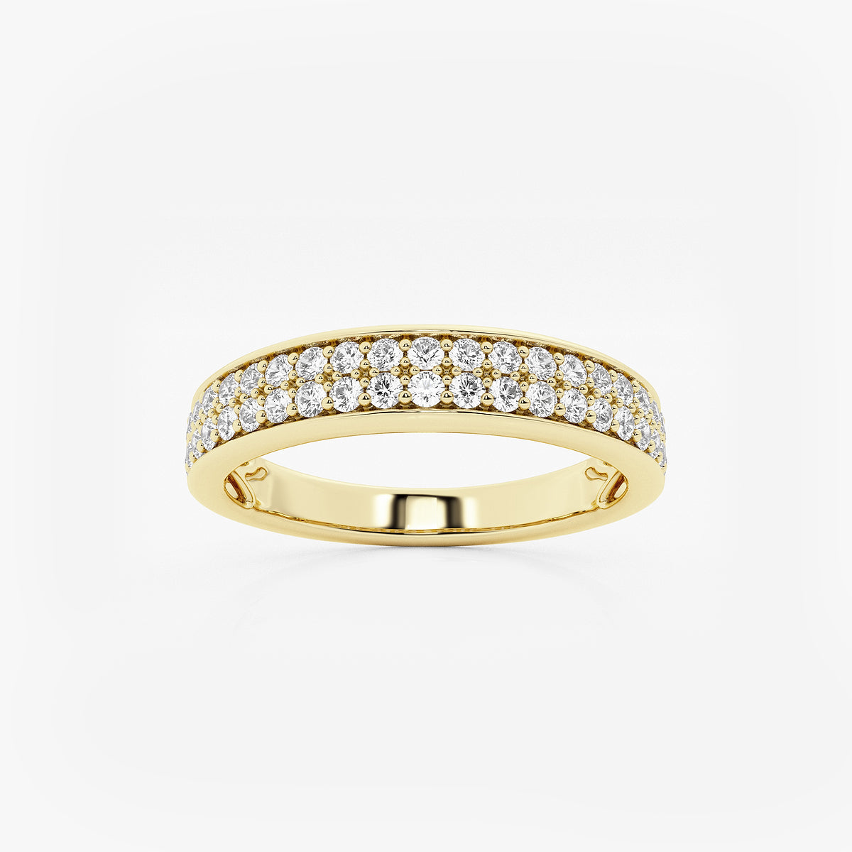 GWA149 - product video for 2/5 ctw Round Lab Grown Diamond Double Row Wedding Band