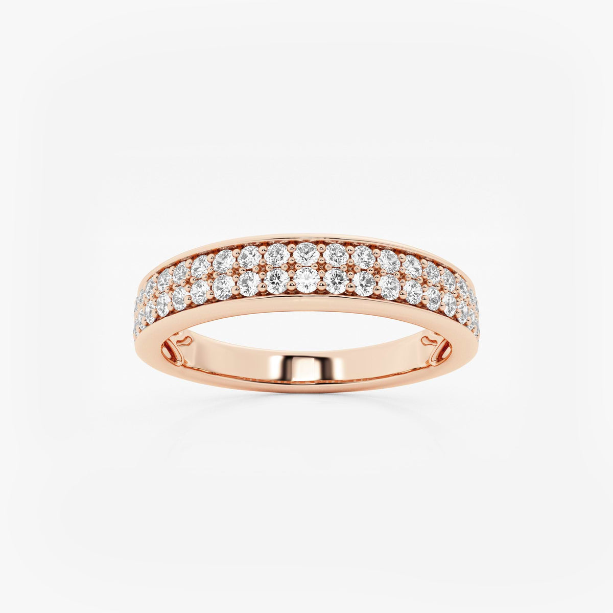 GWA149 - 2/5 ctw Round Lab Grown Diamond Double Row Wedding Band