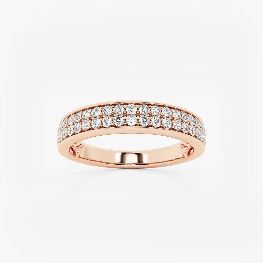 GWA149 - product video for 2/5 ctw Round Lab Grown Diamond Double Row Wedding Band