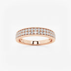 GWA149 - product video for 2/5 ctw Round Lab Grown Diamond Double Row Wedding Band