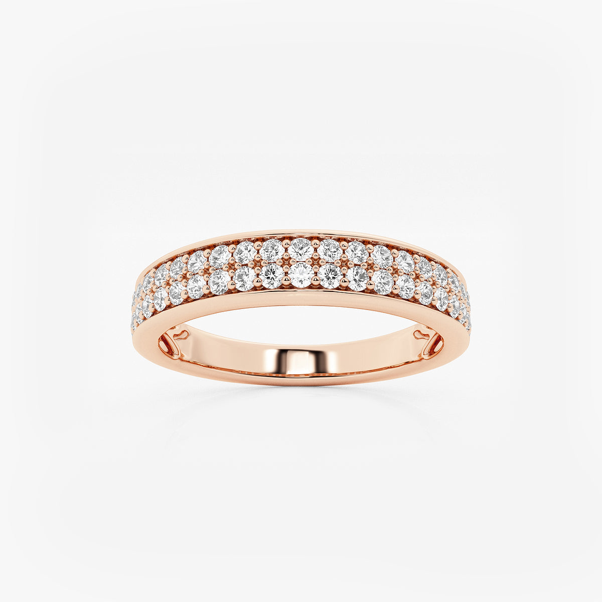 GWA149 - product video for 2/5 ctw Round Lab Grown Diamond Double Row Wedding Band