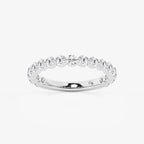 GWA150 - 1 ctw Round Lab Grown Diamond Three Quarter Eternity Wedding Band