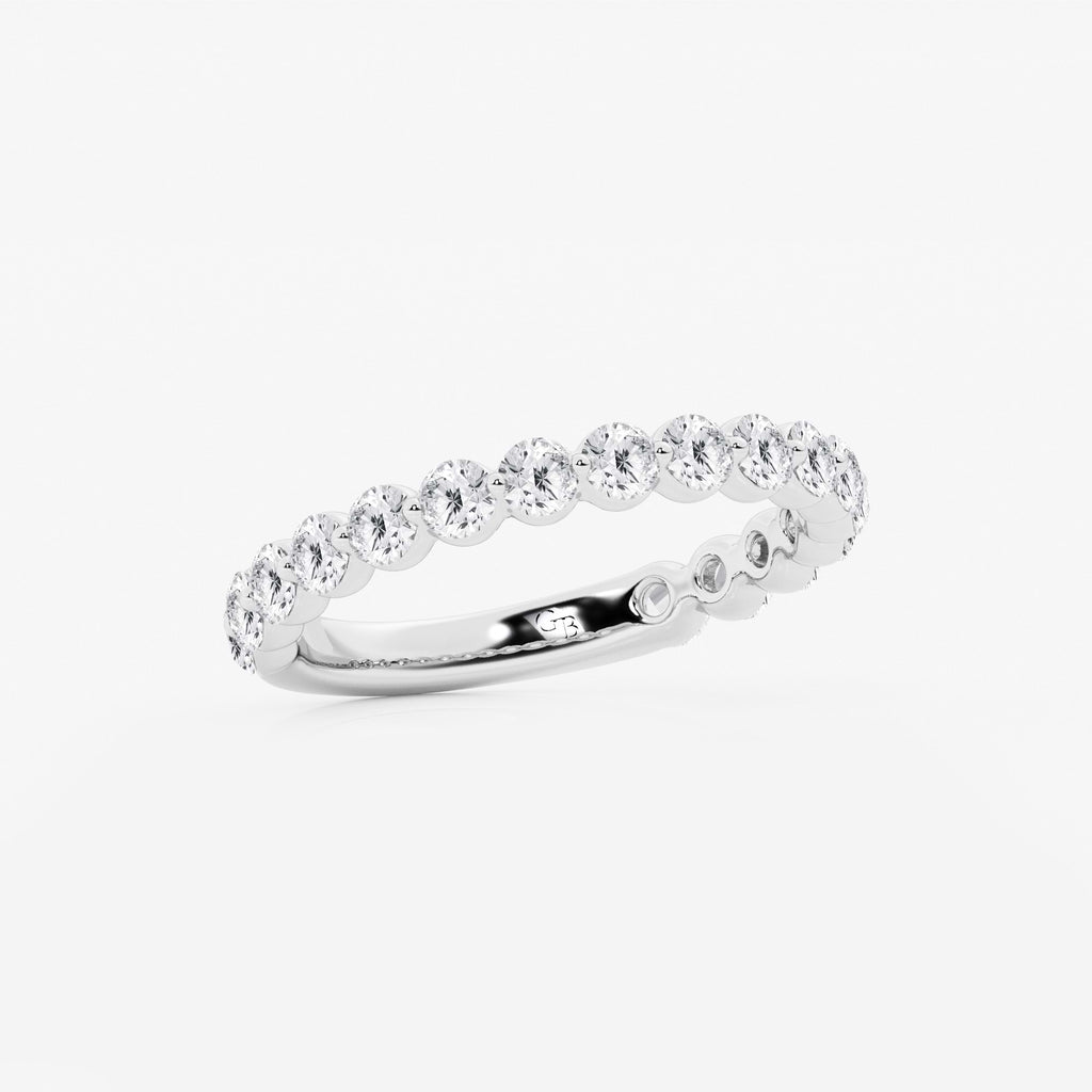 GWA150 - Additional Image 1 for  1 ctw Round Lab Grown Diamond Three Quarter Eternity Wedding Band
