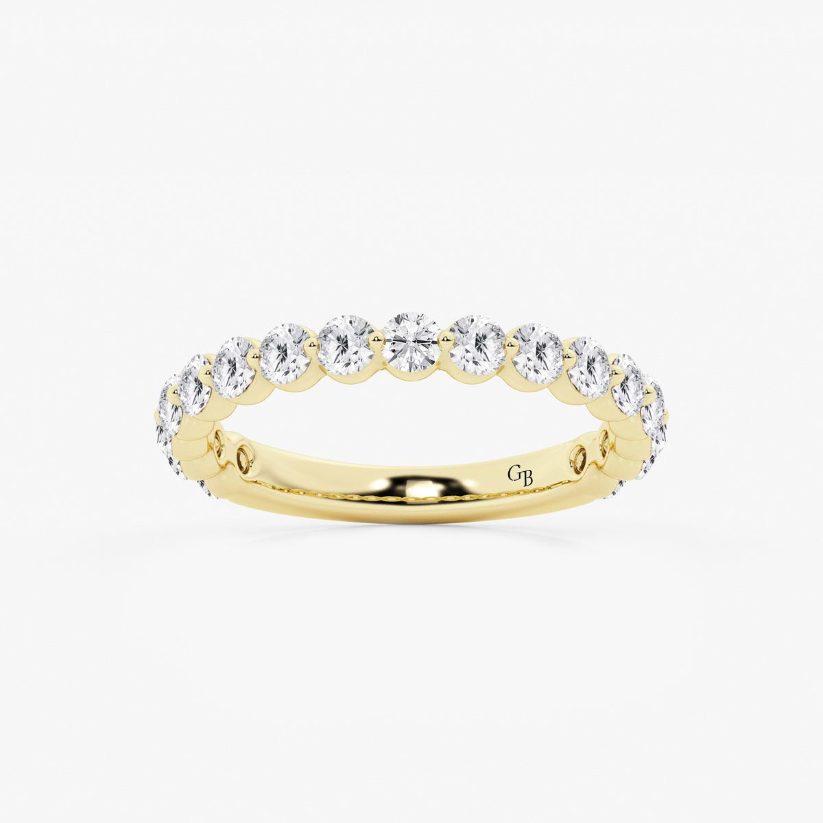 GWA150 - 1 ctw Round Lab Grown Diamond Three Quarter Eternity Wedding Band