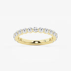 GWA150 - product video for 1 ctw Round Lab Grown Diamond Three Quarter Eternity Wedding Band