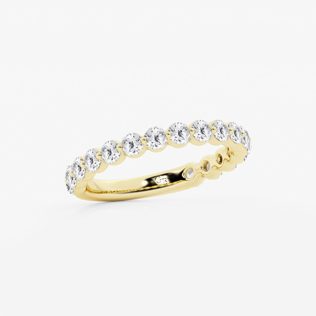 GWA150 - Additional Image 1 for  1 ctw Round Lab Grown Diamond Three Quarter Eternity Wedding Band