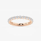 GWA150 - product video for 1 ctw Round Lab Grown Diamond Three Quarter Eternity Wedding Band