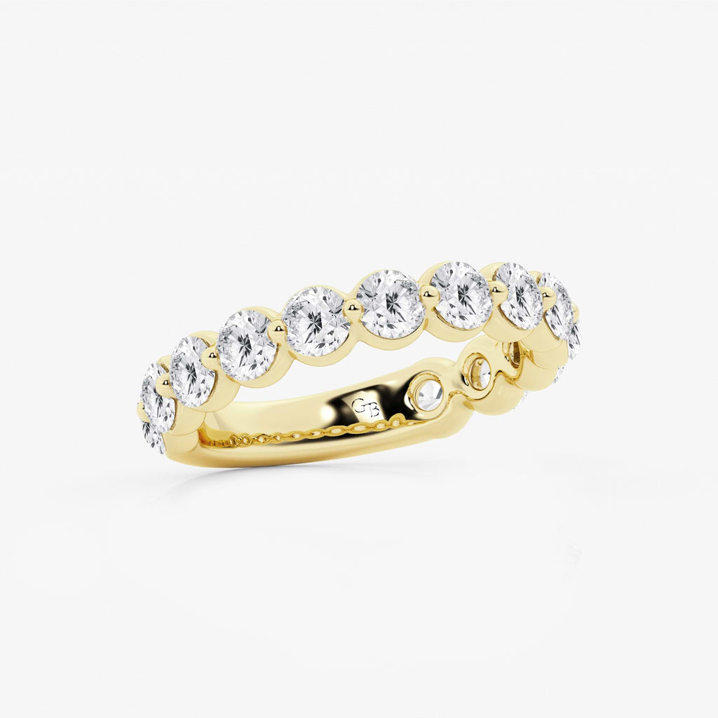 GWA150 - Additional Image 1 for  2 ctw Round Lab Grown Diamond Three Quarter Eternity Wedding Band