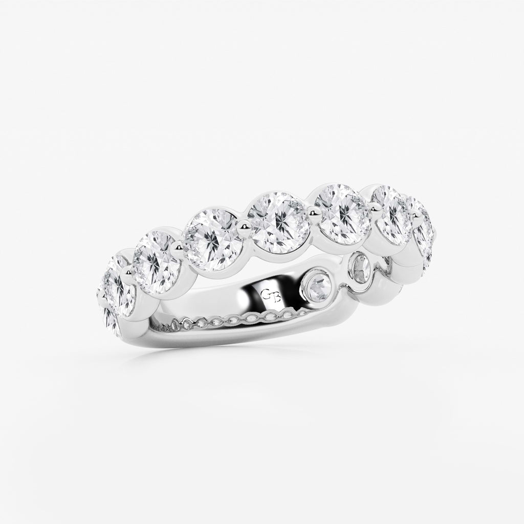 GWA150 - Additional Image 1 for  3 ctw Round Lab Grown Diamond Three Quarter Eternity Wedding Band