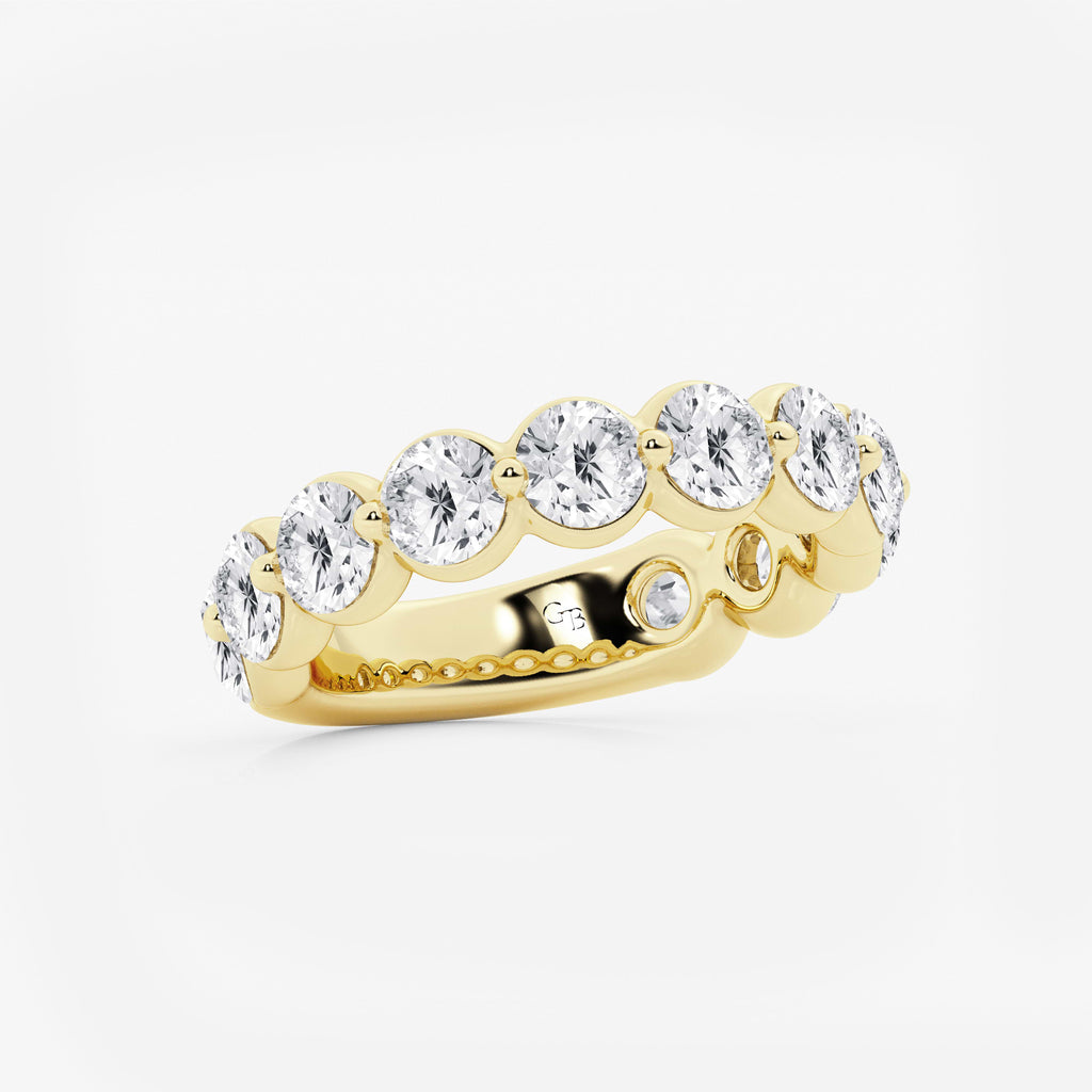 GWA150 - Additional Image 1 for  3 ctw Round Lab Grown Diamond Three Quarter Eternity Wedding Band